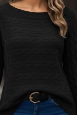 Kadın Uzun Kollu Bisiklet Yaka Pileli Ithal Krep Bluz - Görsel 2