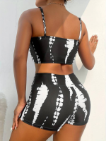 Kadın Büzgü Detay Askılı Crop Mini Tayt Ikili Takım - Görsel 2