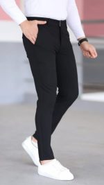 Erkek Slim Fit Likralı Gabardin Pantolon - Görsel 2