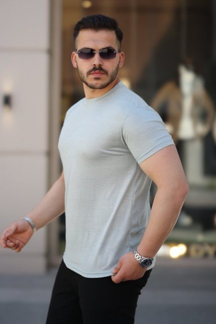 Erkek Mini Jakarlı Kısa Kollu T-shirt