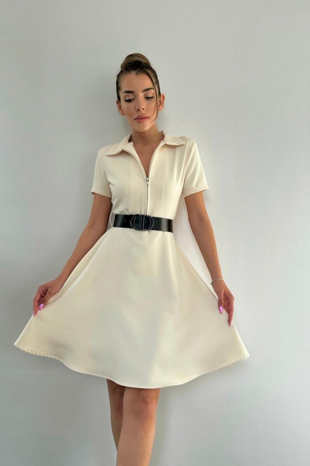 7e74f8a93ad4ef3700d4 Kemik Kemerli Spor Elbise - Görsel 1