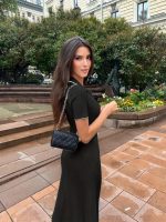 Kadın Kısa Kollu Yakalı önden Düğmeli Maxi Triko Elbise - Görsel 2