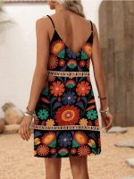 Kadın Ip Askılı V Yakalı Süprem Elbise - Görsel 3