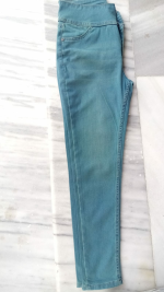Yüksek Bel Likralı Jean Pantolon 90 Cm - Görsel 2
