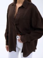 7399 GÖMLEK-KAHVE - Görsel 2