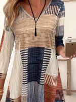 Kadın Uzun Kollu V Yaka Süprem Mini Elbise - Görsel 2