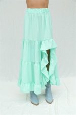 Audrey Fıfrlı Yırtmaç Detay Etek 4037 - Görsel 2