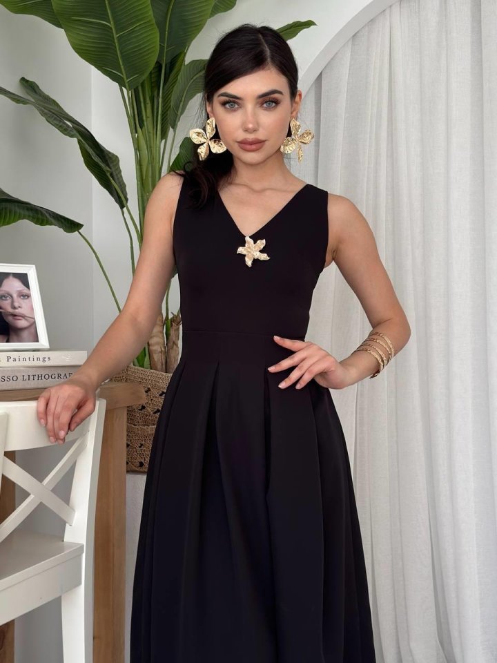 8348b9305cd07112a79d Late Yıldız Detaylı Elbise - Görsel 1