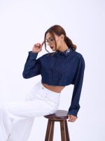 6603 KOT BLUZ-MAVİ - Görsel 2