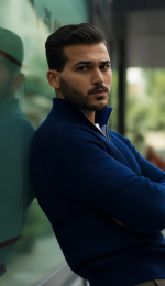 Erkek Balıkçı Zip Yaka Uzun Kollu Triko - Görsel 2