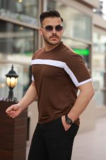 Erkek şerit Detaylı Kısa Kollu T-shirt - Görsel 2