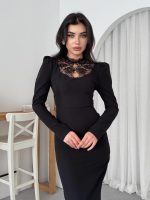 Port Dantel Detay Elbise - Görsel 3