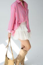 Cepli Gömlek - Pembe-Mavi - Görsel 3