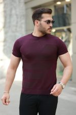 Erkek Bisiklet Yaka Kısa Kollu Tişört