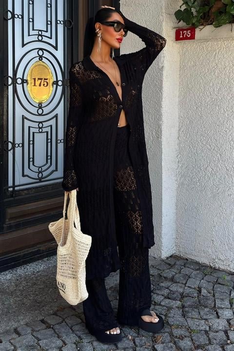 8905636d6a7dd6d74c74 Bridget Ajurlu Uzun Hırka Takım 9881 - Görsel 1