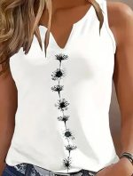 Kadın Askılı Kolsuz Desenli Bluz - Görsel 2