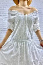 Beyaz Dantelli New Elbise - Görsel 2