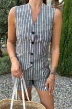 Carla Işıltılı Yelek Şort Takım 9821 - Görsel 3