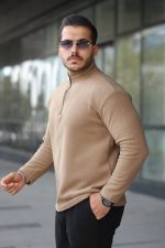 Erkek Zip Yaka Polar Sweat - Görsel 2