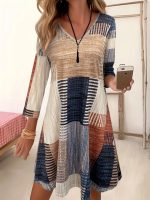 Kadın Uzun Kollu V Yaka Süprem Mini Elbise