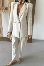 KETEN CEKET - PANTOLON TAKIM - Ham - Görsel 3