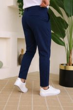 Erkek Slim Fit Likralı Bilek Boy Dilli Kumaş Pantolon - Görsel 3