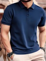 Erkek Kısa Kollu Yakalı Viskon Iki Iplik Erkek Bluz - Görsel 3