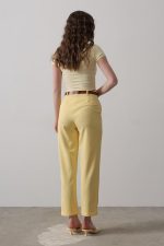 Kemerli Havuç Pantolon - Sarı - Görsel 2