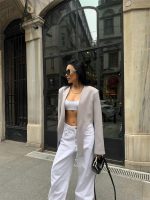 CROP CEKET BAĞLAMA KUYRUKLU - Gri - Görsel 2