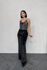 Gümüş Askılı Degaje Bluz - Görsel 2