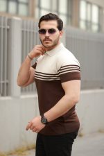 Erkek Yakalı Parça Renk Kısa Kollu T-shirt - Görsel 2