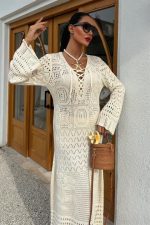 Birit Detaylı Ajurlu Elbise 2838 - Görsel 3