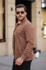 Erkek Süet Ceket Gömlek - Görsel 2