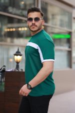 Erkek şerit Detaylı Kısa Kollu T-shirt - Görsel 2