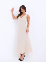 7124 ELBİSE-BEJ - Görsel 3