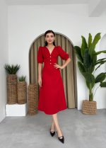 Linda Midi Elbise - Görsel 3