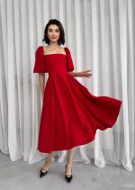 Benjamin Çan Etekli Midi Boy Elbise - Görsel 3