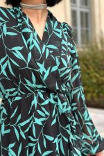 Desenli Desenli Fırfırlı Elbise - Görsel 3