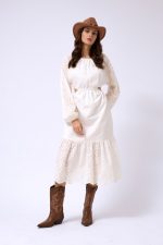 Sırt Dekolteli Brode Elbise - Görsel 3