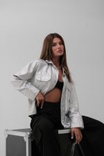 Metalik Denim Ceket - Görsel 2