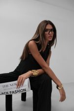 V Yaka Çizgili Kruvaze Yelek - Görsel 3