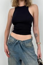 Halter Yaka Kolsuz Bluz - Görsel 3