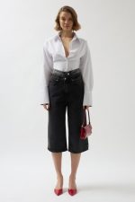 Çift Kemerli Bermuda Denim Şort - Görsel 2