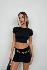 Yarım Kol Basic T-Shirt - Görsel 2