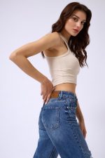 Lazer Kesim Bol Paça Jean - Görsel 3