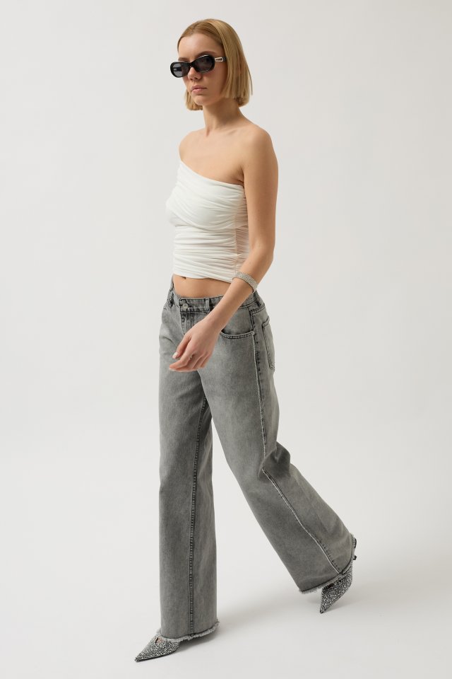 BD67c1c42317f7167c1c42317f72 Taş Şerit Detaylı Jean - Görsel 1