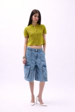 Bebe Yaka Düğmeli Bluz - Görsel 3