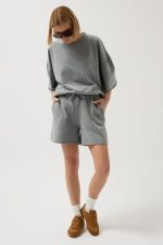 Oversize Lazer Kesim Bisiklet Yaka T-Shirt - Görsel 3