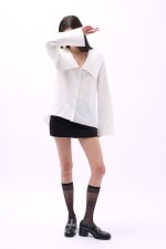 Geniş Yaka Volan Kol Gömlek - Görsel 3