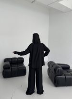 Düğmeli̇ Cepli̇ Keten İki̇li̇ Takim - Görsel 2